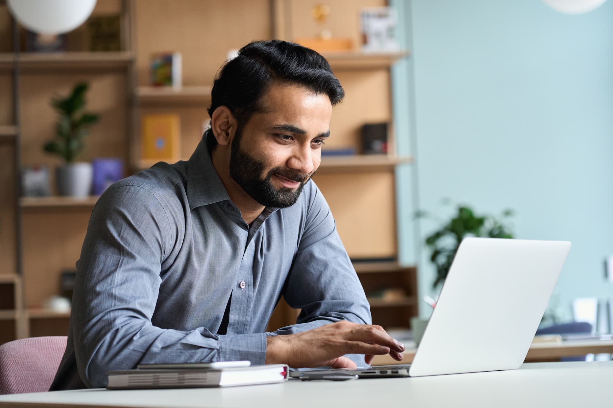 Man using laptop