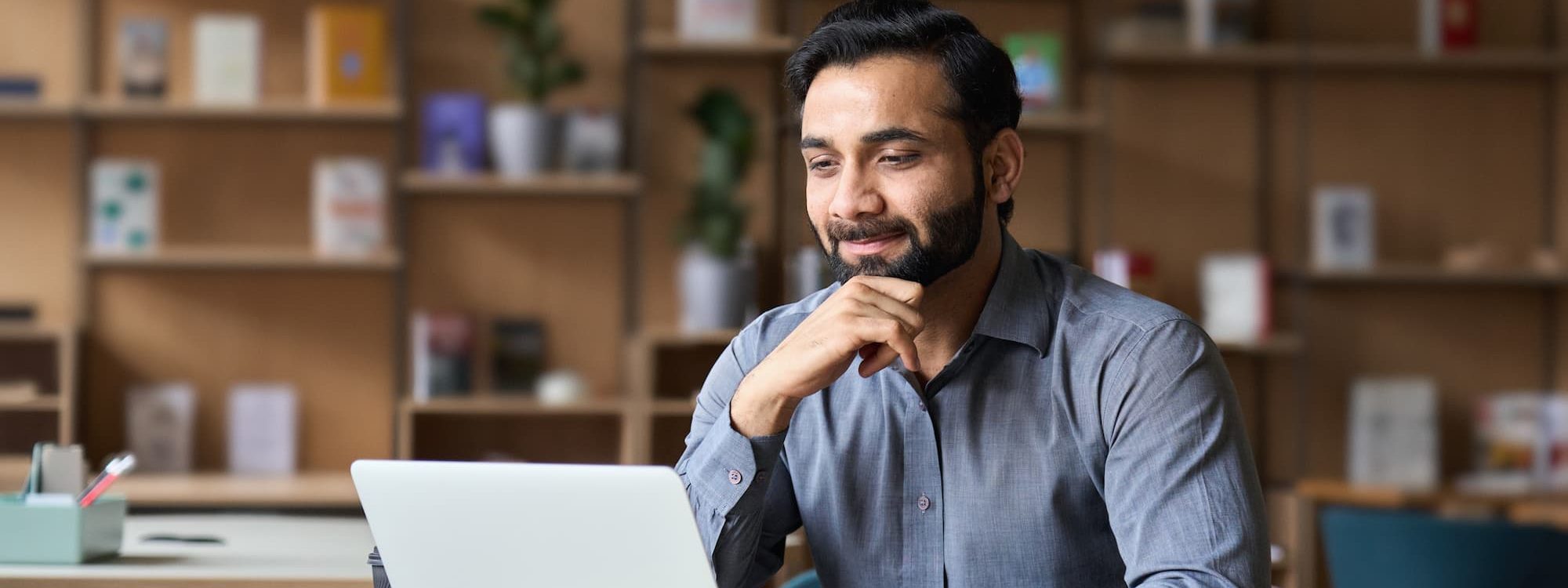 Man using laptop